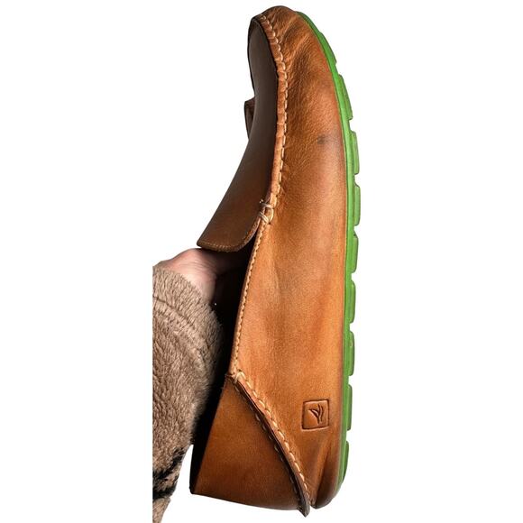 Sperry Wave Driver Mens 11 M Brown Leather Venetian Slip-On Loafer Shoes Preppy - Picture 2 of 16